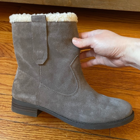 Sole Society Gray Suede Pull On Boots - Picture 10 of 16